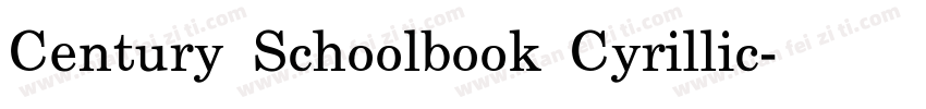 Century Schoolbook Cyrillic字体转换